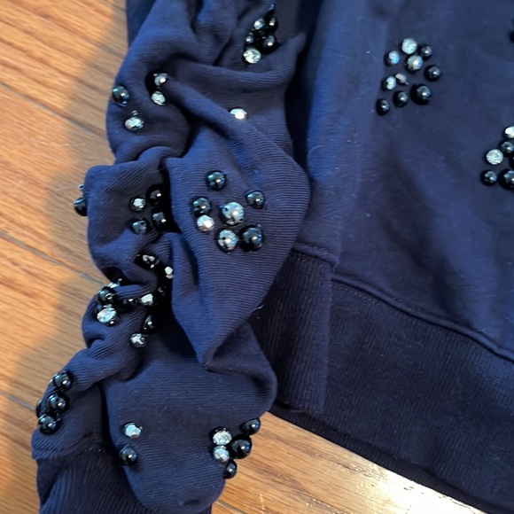 Miri 2.0 embellished beaded navy sweatshirt - Picture 3 of 5